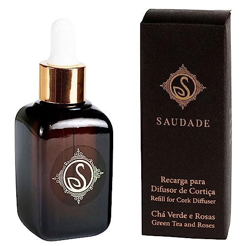 sarcia.eu SAUDADE Exklusives Duftöl für Kork-Diffusor - Grüner Tee und Rose 30ml von sarcia.eu