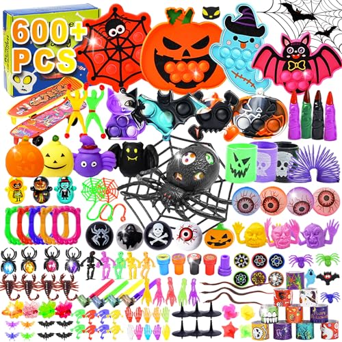 600 Stück Halloween-Partygeschenke für Kinder, Fidget-Spielzeug, Preise für Kinder, Halloween-Spielzeug, Leckerei-Geschenke, Karnevals-Schatz-Klassenzimmer-Preise, Goodie-Bag-Füller, von sdatoy