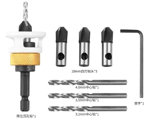 4 tlg Kegelsenker-Bohrer-Set von sdhiiolp