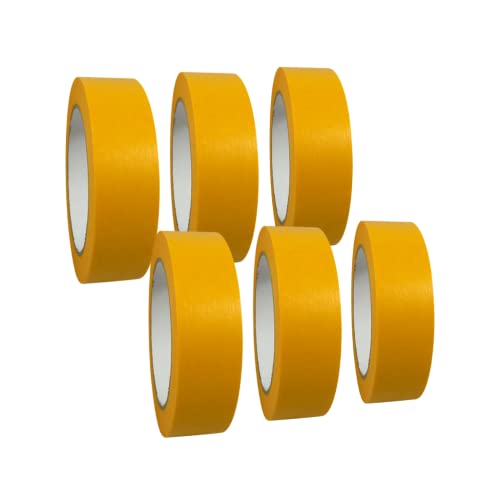 6 Rollen 'Premium' Washi Tape/Klebeband/Goldband/Malerband/Abdeckdeckband/Malerkrepp, Abmessungen:30 mm x 50 m von selmundo