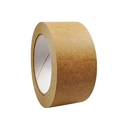 Papierklebeband | Papierpackband | Papierband | Papier Klebeband | Ökologisch & nachhaltig, 50mm x 50m, braun, Menge:1 von selmundo