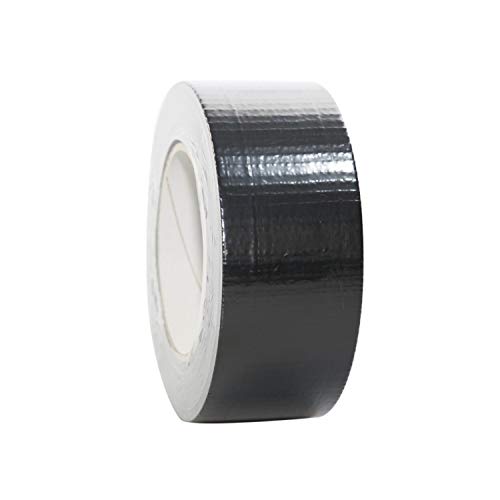 Premium Gewebeband | Panzertape | Panzerband | Klebeband | Gaffa Tape | 50mm x 50m, weiß, schwarz, silber, Farbe:schwarz von selmundo