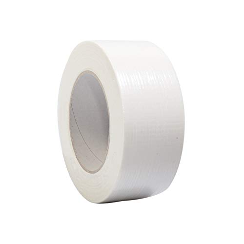 Premium Gewebeband | Panzertape | Panzerband | Klebeband | Gaffa Tape | 50mm x 50m, weiß, schwarz, silber, Farbe:weiß von selmundo