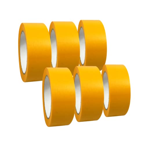 6 Rollen 'Premium' Washi Tape/Klebeband/Goldband/Malerband/Abdeckdeckband/Malerkrepp, Abmessungen:38 mm x 50 m von selmundo