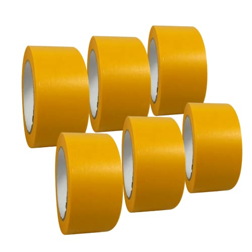 6 Rollen 'Premium' Washi Tape/Klebeband/Goldband/Malerband/Abdeckdeckband/Malerkrepp, Abmessungen:50 mm x 50 m von selmundo