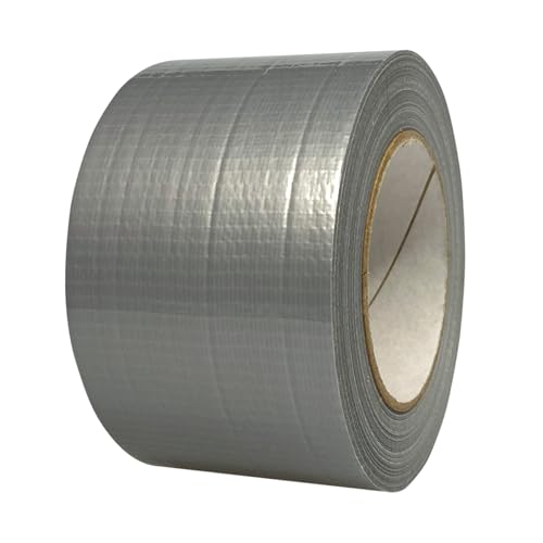 Premium Gewebeband 75mm x 50m | Panzertape | Panzerband | Klebeband | Gaffa Tape Extrabreit, Farbe:silber von selmundo