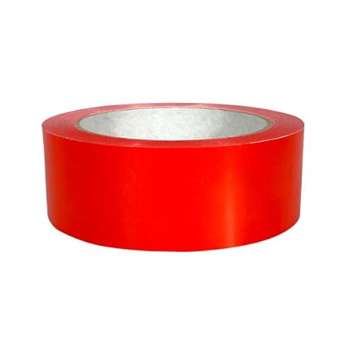 monta film 250F | PVC-Klebeband | Farbiges Klebeband | Markierungsband | Paketband, Abmessungen:38mm x 66m. rot von selmundo