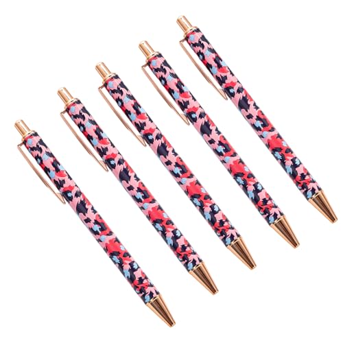 5Pcs Druckkugelschreiber Mit Stift Clip Leopardenmuster Kugelschreiber Büro Unterzeichnung Stift Für Büro Hotel Empfang von seluluory