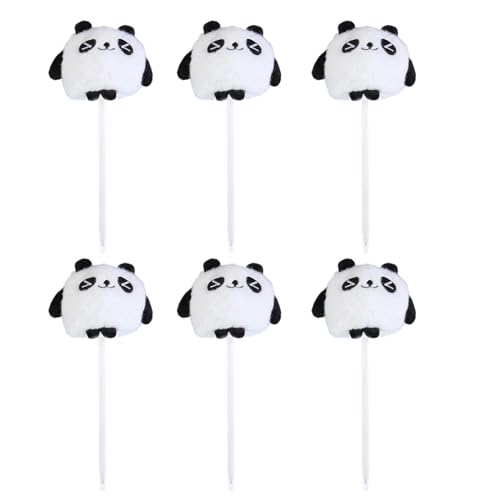 6PCS Plüsch Panda Kugelschreiber Cartoon Kugelschreiber Für Kind Junge Mädchen Student Spiel Belohnung Weihnachten Strumpf Füllstoffe von seluluory