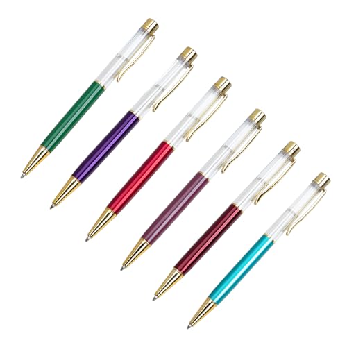 6Pcs Druckkugelschreiber Business Signing Pen Glatt Zu Schreiben Metall Kugelschreiber Mit Stift Clip von seluluory