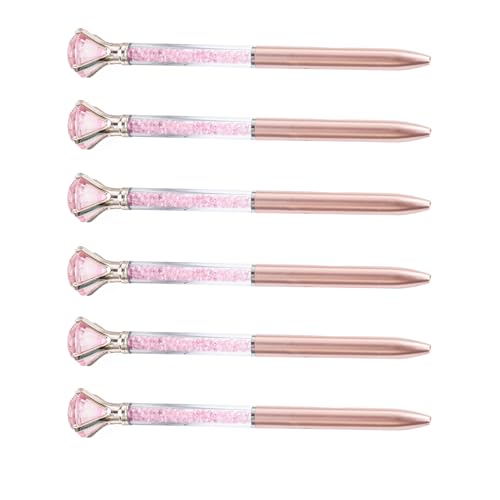 6Pcs Kristall Diamant Kugelschreiber Für Frauen 1 0mm Spitze Glatt Zu Schreiben Gast Zeichen In Stift Für Büro Schule Liefert von seluluory