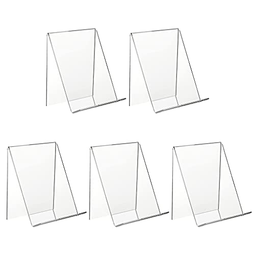 Packung Mit 5 Acryl Buchständern Dekorativer Transparenter Buchhalter Acryl Präsentationsständer Acrylhalter Für Bücherregal Home Office von seluluory