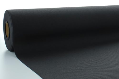 serviettendirekt.de ALLES FÜR DEN GEDECKTEN TISCH | Airlaid Tischdeckenrolle | 118 cm x 25 m | 1 Stück/Rolle | Rollenware | Tischdecke | Tischtuch | Meterware auf Rolle (Schwarz) von serviettendirekt.de ALLES FÜR DEN GEDECKTEN TISCH