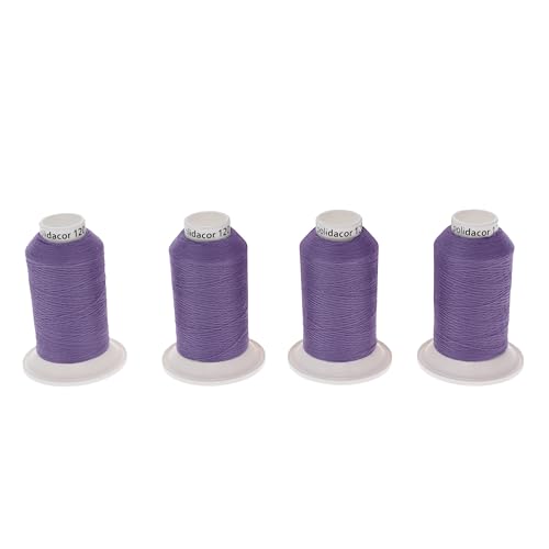 SEWFIL Home Polydacor 120 Nähgarn, 4 Kegel aus Polyester, 4 Spulen à 1.000 m, 0129, Passionsblume Violett von sewfil