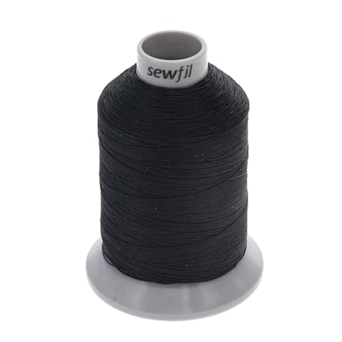 SEWFIL Kevfil 40 Para-Aramid-Nähgarn (6300 - Schwarz, 500 Meter) von sewfil