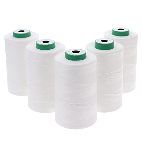 sewfil dacor 120-5 Nähfaden-Set 100% Polyester (5 Garnrolle x 5.000 Metern) - Ecru von sewfil