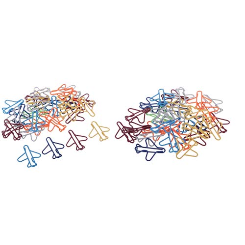 60 Stücke Metall Flugzeug Form Büroklammern Briefklammern Heftklammern Aktenklammer von sharprepublic