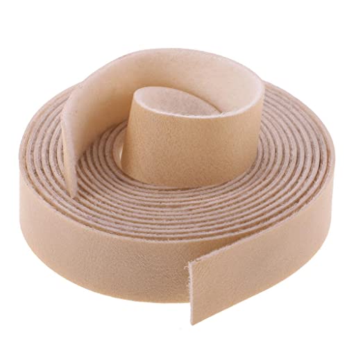 sharprepublic 10 Meter Lederband flach 15mm breit Lederriemen Lederbänder Leder Rohlinge Gürtelleder für DIY Taschengriffe, Gürtel - Beige, 10 Meter x15mm von sharprepublic