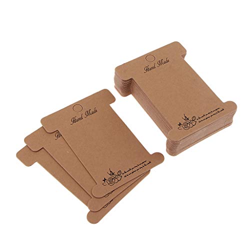 sharprepublic 30 Wickelkarten Holz Papierkarte Garnkarten 10,2x7,8cm, Natur braun für Bänder Schnüre - I Form von sharprepublic