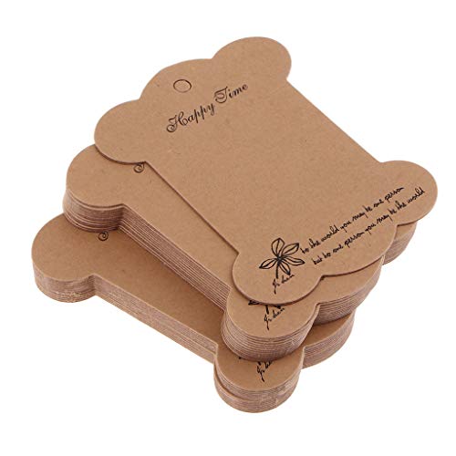 sharprepublic 30 Wickelkarten Holz Papierkarte Garnkarten 10,2x7,8cm, Natur braun für Bänder Schnüre - Knochenform von sharprepublic