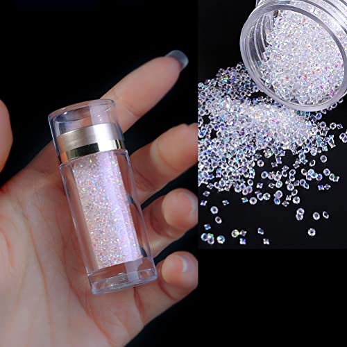 1 Flasche Nail Art Micro Perlen Kristalle Nagel Glitzer Strasssteine ​​für DIY Dekoration 3D Nagel Handwerk Zubehör (Nagelab-Mikrobohrer, Flasche 10 g) von shenruifa