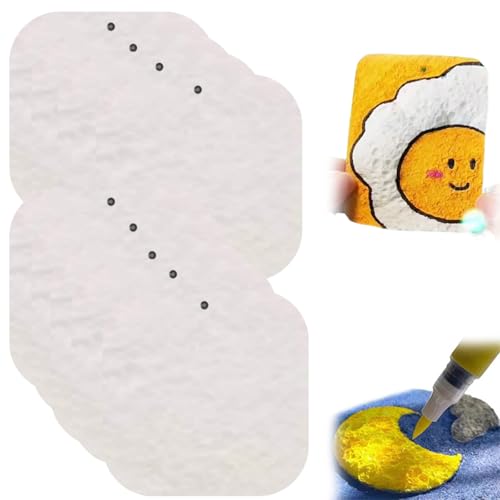 Malpapier Mit Schaumstruktur, Bauschiges Strukturpapier, Leeres Malpapier Mit Schaumstruktur, DIY-Malpapier In Farbe, Malpapierrolle Für Kinder, Malpapier Für Kinder (Quadratisch,10 Stück) von shenyoukong