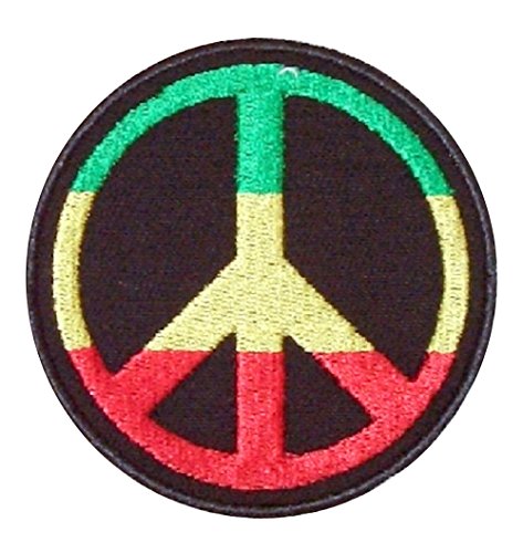 shirt-side gmbh Patch Aufnäher Aufbügler Peace-Frieden (6 x 6 cm) von shirt-side gmbh