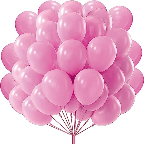 50 stück luftballons macaron pink, 30 cm/12 zoll 100% Naturlatex, Luftballons Helium Geeignet, für Luftballons Geburtstag Hochzeit Girlande & Ballon Bogen Regenbogen Party deko von shixpiov