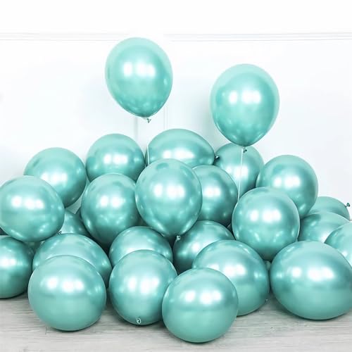 luftballons metallic Grün 100 Stück, 12zoll/30cm Helium Luftballons Geburtstag, Helium Ballons Geburtstag, Regenbogen Luftballons Für Geburtstagsdeko, Luftballons Hochzeit von shixpiov