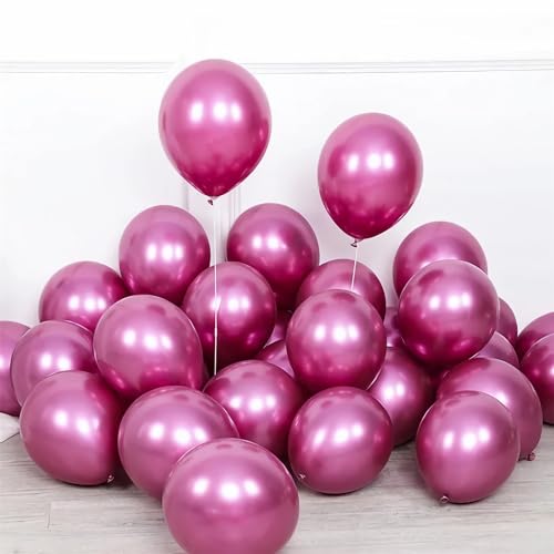 luftballons metallic Rosa 100 Stück, 12zoll/30cm Helium Luftballons Geburtstag, Helium Ballons Geburtstag, Regenbogen Luftballons Für Geburtstagsdeko, Luftballons Hochzeit von shixpiov