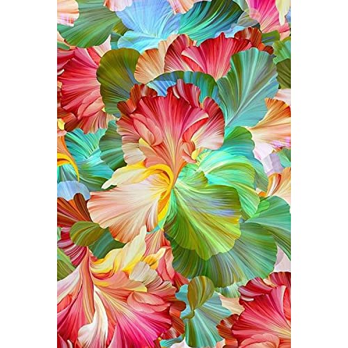 shixpiov Diamond Painting Farbige Blumen Bilder,5D Diamant Painting,DIY Cross Stickerei Malerei Kits,Wohnzimmer Schlafzimmer Büro Wand Und Eingang Dekoration 30x40cm von shixpiov