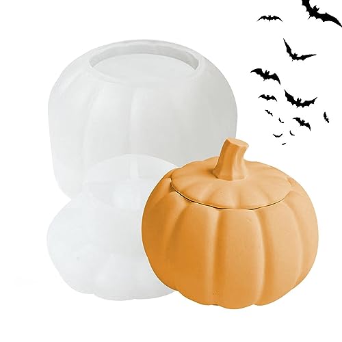 Silikonform Wichtel | Epoxid Silikonform Kerzenhalter | Halloween Gießform Kerzenhalter | DIY Silikon Kerzenformen | Harz Epoxid Silikonform | 3D Halloween Kürbis Kerzenglas Silikonformen Mit Deckel von shizuku