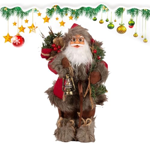 Charming Santa Sculpture - Christmas Santa Claus Dolls Figurine For Bedroom Decor, Perfect For New Year And Holiday Celebrations Delightful Christmas Figure Decor - Standing Santa Claus Dolls For Fest von shjxi