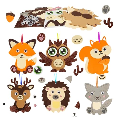 Fall Animal Crafts Sets | Cute Owl Autumn Sticker | Fun Owl Fall Craft Sticker Set, Create Your Own Fall Animal Stickers for Ages 3+ Autumn Animal Crafts for Kids von shjxi