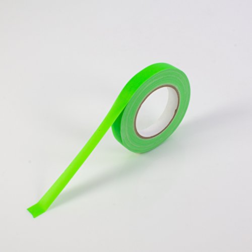 Gaffa Tape neongrün uv-aktiv, 19mm x 25m, wasserabweisend - Gewebeklebeband / Gaffer Klebeband - showking von SYNYEY