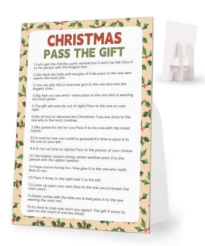 Christmas Pass the Gift, Pass the Parcel Gift Exchange Game, Ice Breaker Games, Christmas Party Games for Adults, School Christmas Games, Christmas Office Games, Games for Family Game Night, 2 von shupai