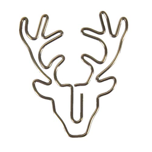 beautyhe Büroklammer Büroklammern Motiv Büro Clips Paperclip Farbige Papier Clips Papier Clips Verschiedene Größe Große Papier Clips Papier Clips Farbige Deer,20PCS von shuxuanltd