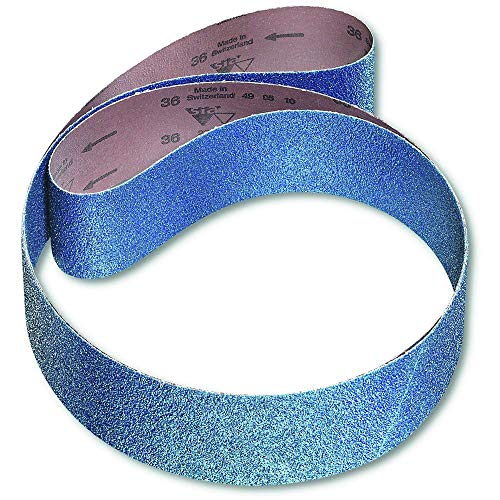 sia Abrasives 3050.1263.0060 Serie 2820 Siamet x schmaler Stoffgürtel, Körnung 60, 2000 mm x 75 mm, 12 Stück von sia Abrasives