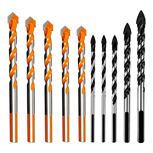 sibulv 1. 0pcs. Bohrer-Set-Hartmetall-Twist Bohrer Triple-Eck-Bohrer for Porzellan-Keramik-Fliesen-Ziegelstein-Glasmauerwerk Spiralbohrer von sibulv