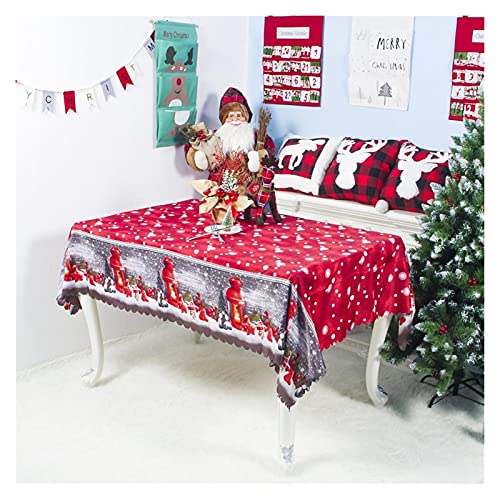 sibulv 150 x 180 cm Multistyles Weihnachten Tischdecke Dekorative Tischabdeckungen Restaurant Essenshalle Dekoration Santa Muster(G Style) von sibulv