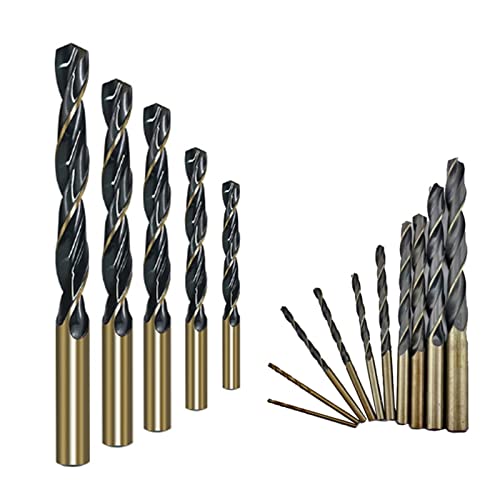 sibulv 33PC-Bohrer 1-14.5mm Kobaltbeschichteter Twist-Bohrer-Set HSS. Waffenbohrer for Holz-Metall-Lochschneider-Elektrowerkzeuge Spiralbohrer von sibulv