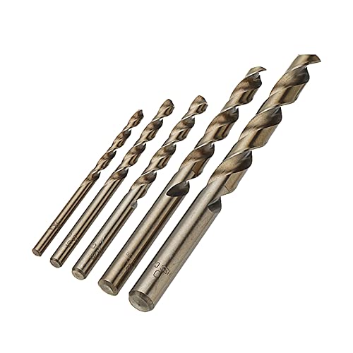 sibulv HSS- CO M35 Cobalt Gerade Schaft Twist Drill Bit Power Tools Zubehör Metall Edelstahl Sonderbohrer 4/5/6/8 / 10mm Spiralbohrer von sibulv