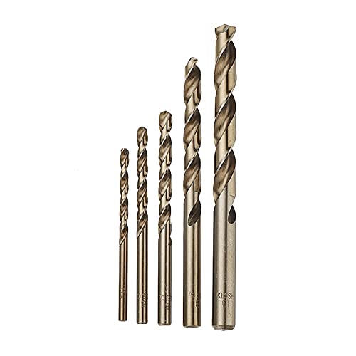 sibulv HSS- CO M35 Cobalt Gerade Schaft Twist Drill Bit Power Tools Zubehör Metall Edelstahl Sonderbohrer 4/5/6/8 / 10mm Spiralbohrer von sibulv