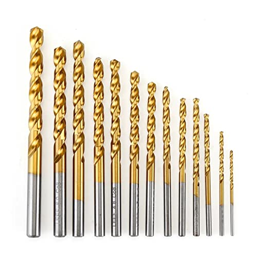 sibulv M42 8% hoher Kobalt Industrial Grade Coated Twist HSS. Bohrer-Set 13pcs 1,5-6,5 mm for 304 Edelstahlbohrungen Spiralbohrer von sibulv