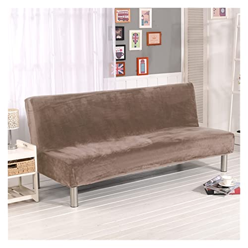 sibulv Plüschstoff Falten armlose Sofa Bett Abdeckung faltungssitz schiedrückdeckel Dicker Covers Bank Couch Protector elastische futon Abdeckung Winter(Beige,L Size) von sibulv