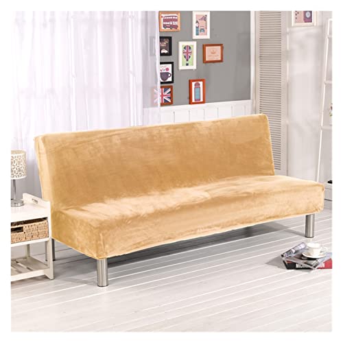 sibulv Plüschstoff Falten armlose Sofa Bett Abdeckung faltungssitz schiedrückdeckel Dicker Covers Bank Couch Protector elastische futon Abdeckung Winter(Cream,L Size) von sibulv