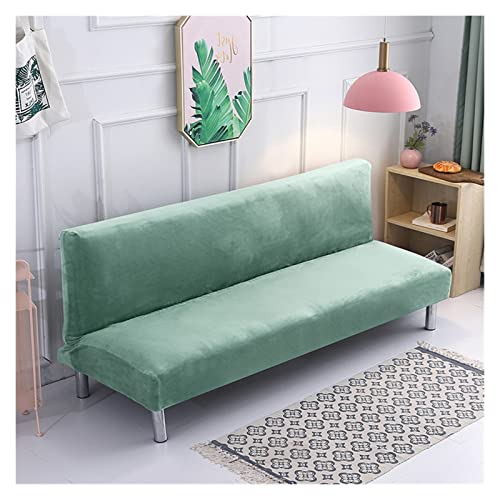 sibulv Plüschstoff Falten armlose Sofa Bett Abdeckung faltungssitz schiedrückdeckel Dicker Covers Bank Couch Protector elastische futon Abdeckung Winter(Green,S Size) von sibulv