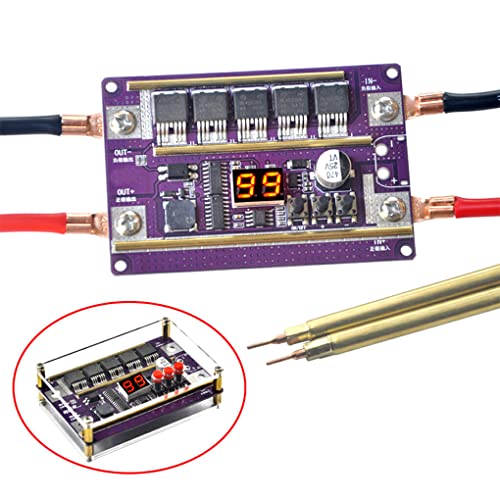 siduytin 12V Punktschweißer DIY Kit 99 Gänge PCB Circuit Panel Control Board mit Schnellwechselstift Lithiumbatterie Schweißgerät, Mit Deckel von siduytin