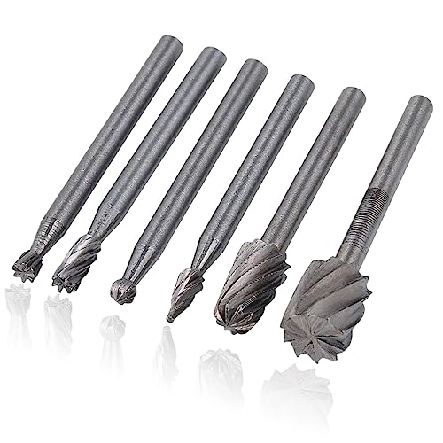 siduytin Packung mit 6 Rotary Burr Gravieren Holzbearbeitung Metallarbeiten Schleifkopf Craft Molding Ersatz für Dremel von siduytin