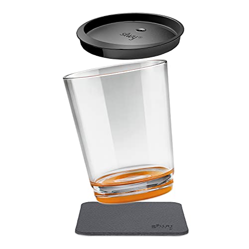 silwy Magnetbecher in Orange mit auslaufsicherem Deckel und Nano Gel Metallstempel für sichere Platzierung und Transport, perfekt für Camping und Boot silwy Magnetbecher in Orange mit auslaufsicherem Deckel und Nano Gel Metallstempel für sichere Platzierung und Transport, perfekt für Camping und Boot von silwy einfach anziehend.